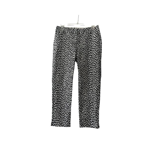 Talbots Black and White Ladies Pants Sz. 4 Slim Crop - Picture 1 of 2